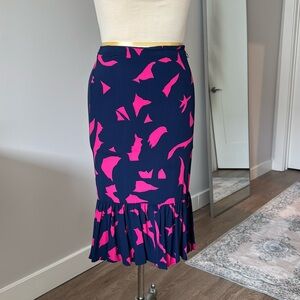 Print midi skirt